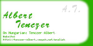 albert tenczer business card